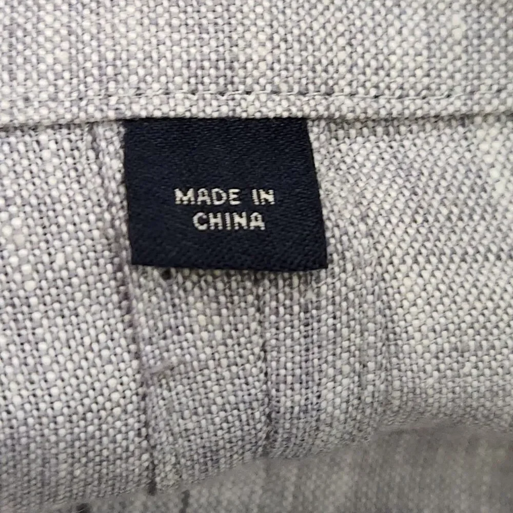J.‎ Crew Thompson Blazer 100% Linen Men's 42R Gray Two Button Sport Coat Jacket